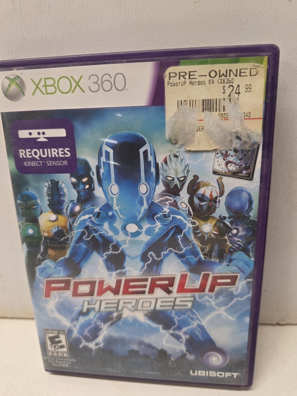 PowerUp Heroes Xbox 360 Kinect Ubisoft Tested Working Disc Case No Manual